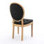 Chaise de salle à manger en cuir noir Pu de 2 personnes, pieds en bois massif, rivets décoratifs, support pour haut dossier, ressort, 2 pièces en cuir artificiel Sw1839bk, structure, boucle tirée à la main, coussin de ressort,-492433511