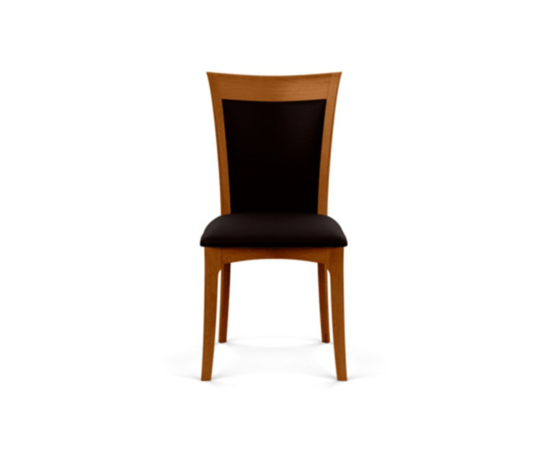Morgan Leather Dining Chair, Autumn Cherry, Ebony