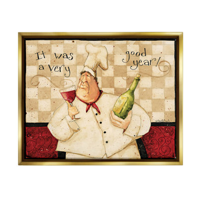 «A Very Good Year Chef Wine», art de la giclée encadrée par Dan Dipaolo
