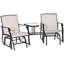 Fauteuils coulissants d'extérieur avec table basse