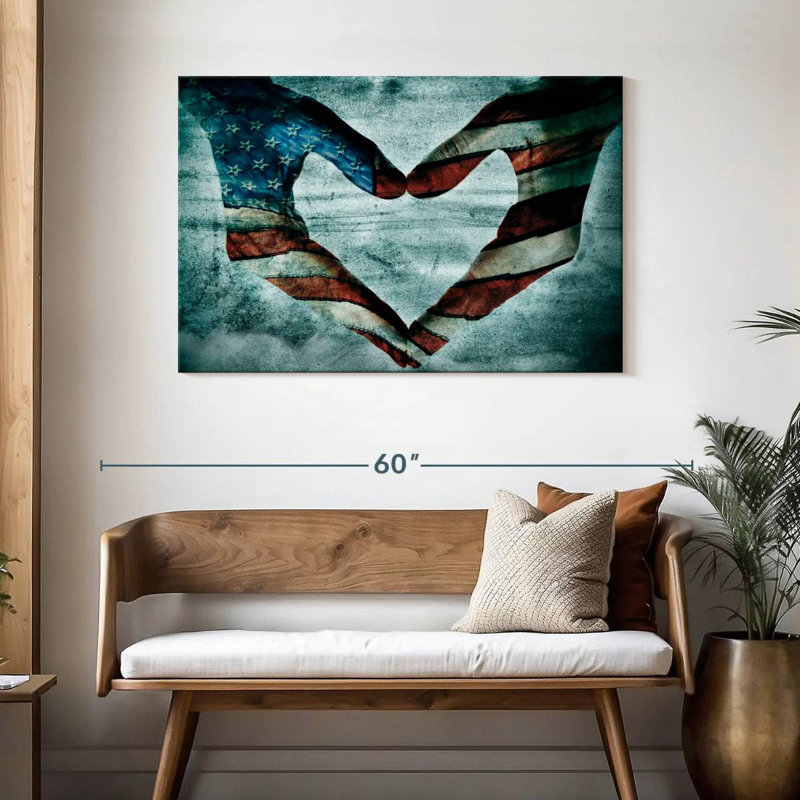 Borges USA Heart Hands, 30" H x 45" W
