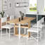 Ensemble de table de salle à manger extensible et compacte 63 pouces 5 pièces TopMAX-1880622869-1880622868
