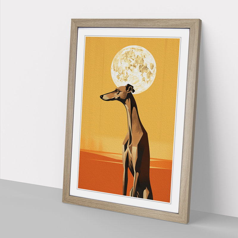 Greyhound Minimalism - Framed Print