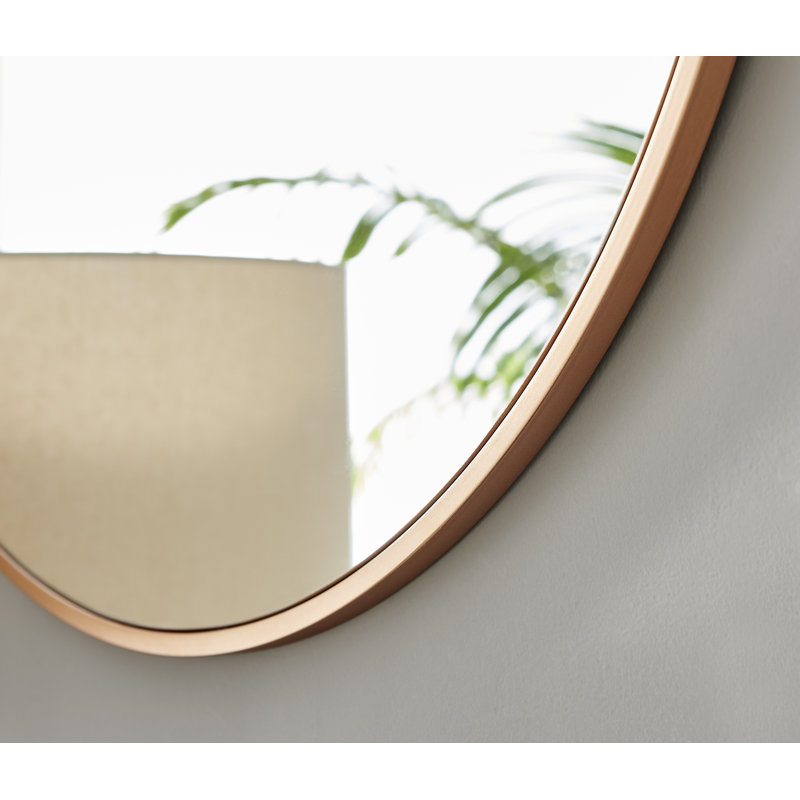 Miroir mural Alcantera, Or, 35,8 po x 35,8 po