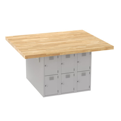 64'' W Wood Top Workbench