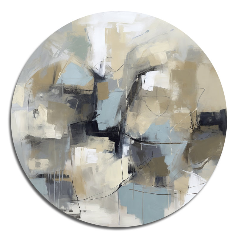 Cancun, beige et gris, créativité sans limite I, H 36 po x l 36 po x P 1 po