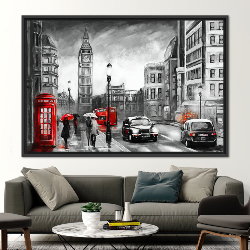 Print on Canvas, 50 cm H x 70 cm W, Black Floater Framed