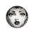Black And Beige Vintage Woven Carpet With A Woman's Face Pattern-316222142