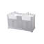 Ensemble de meuble-lavabo double 60 po Pardue-426896448