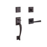 Napa Handleset with Deadbolt and Door Lever and Rosette