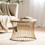 Table basse en bois de manguier et en fer
