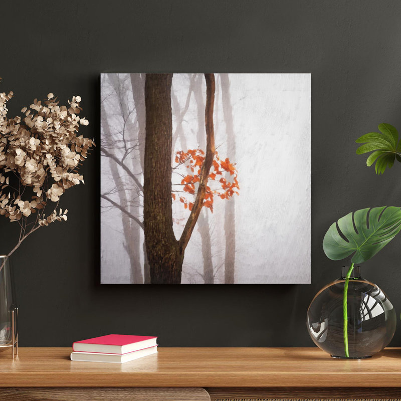 " Orange Maple Tree " Painting Print, 32" H x 32" W