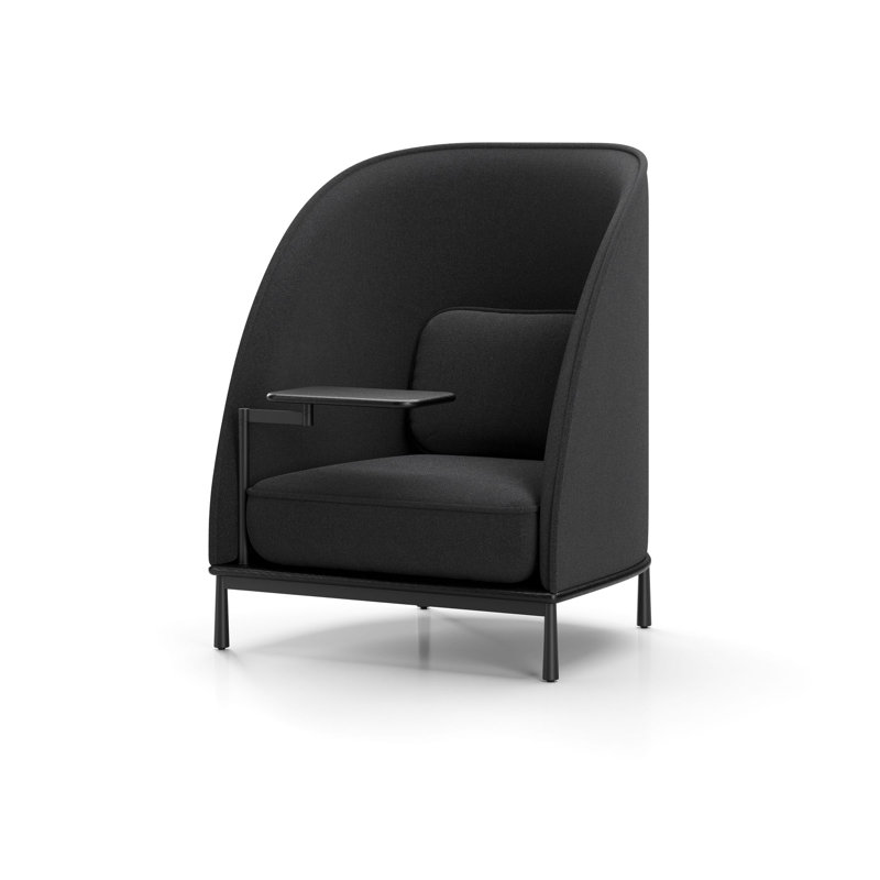 Arc Lounge Chair, Black Oak, Crystal Baltic 3814 Semi-Aniline Leather