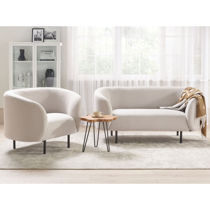 Jenkin 2 - Piece Living Room Set, Black, Beige