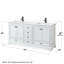 Ensemble de meuble-lavabo double 72 po Deborah-80205272-51712422-51712423