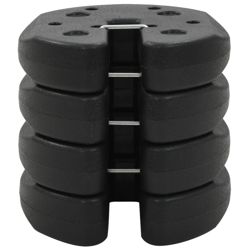 Gazebo Weight Plates Black 220x50 mm Concrete