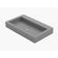 Lavabo de salle de bain vasque en résine 31,4 po x 18,8 po Badeloft WB-05-L-MGRY en gris mat-71904059