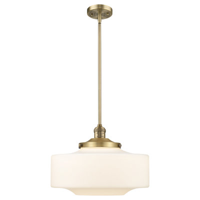 Mini-luminaire suspendu à tige lumineuse 12 po Franklin Restoration - Lainee - ampoule non incluse - finition bronze frotté