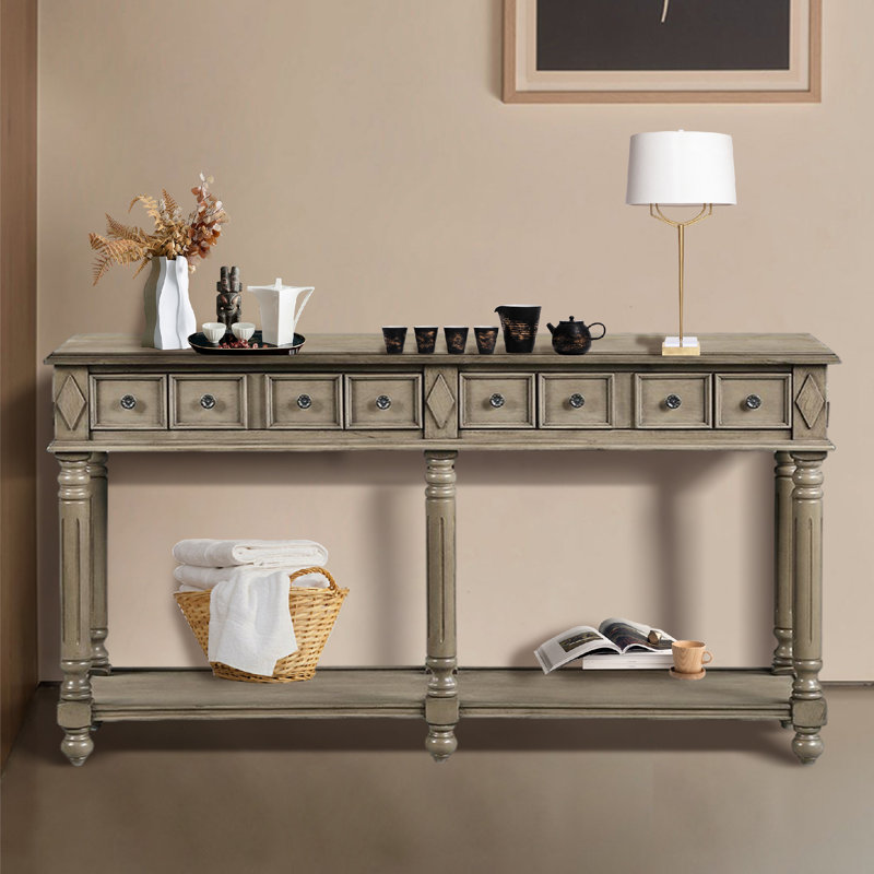 Briara 58'' Console Table, Rustic Brown