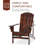 Wooden Adirondack Chair, Outdoor Patio Lawn Chair With Cup Holder, Weather Resistant Lawn Furniture, Classic Lounge-1499728167