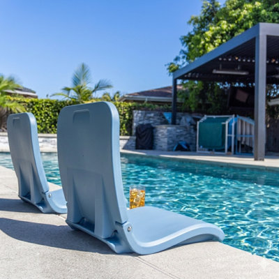 Coast Modern Portable Poolside Chair – Adult Foldable Flip Chair for Pool, Beach, Tailgating & Stadium – Durable Plastic with Back Support