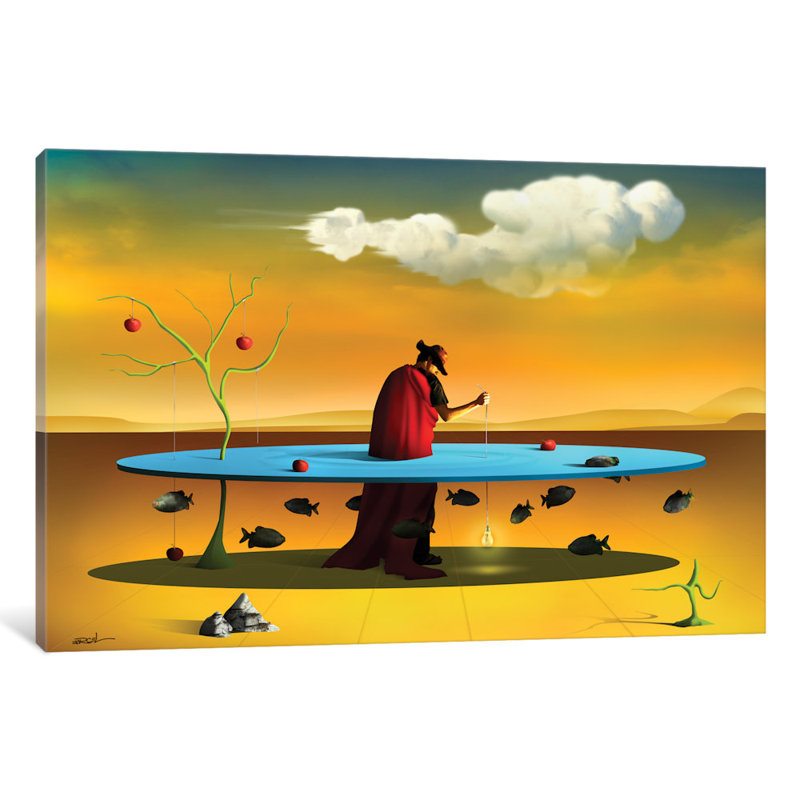 «Shepherd with Flock», impression sur toile tendue, H 12 po x l 18 po x P 1,5 po