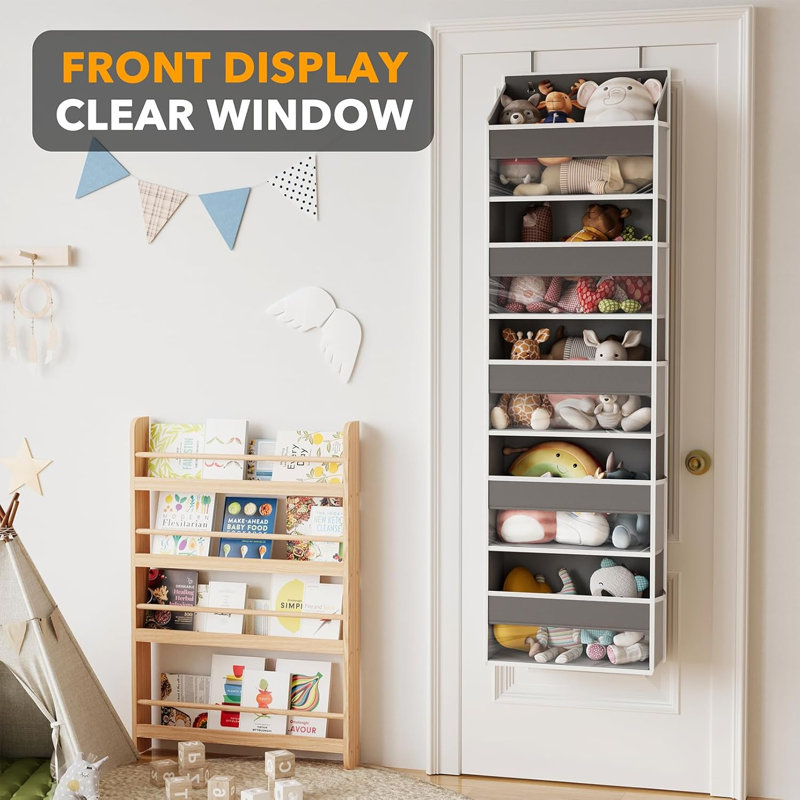2 Pack Over The Door Organizer, 5-Layer Hanging Storage with 5 Pockets and 10 Mesh Side Pockets for Bedroom, Bathroom, Pantry and Nursery