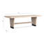 Table de salle à manger Trestle avec 4 chaises d'appoint rembourrées-1026454533