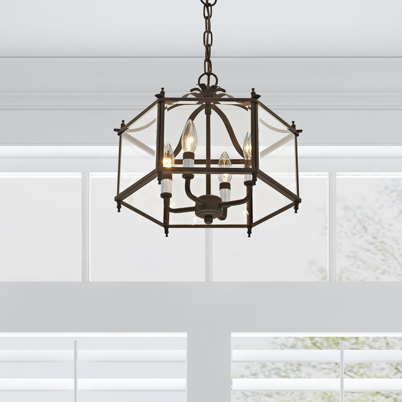 Lustre géométrique à 4 lumières Amores