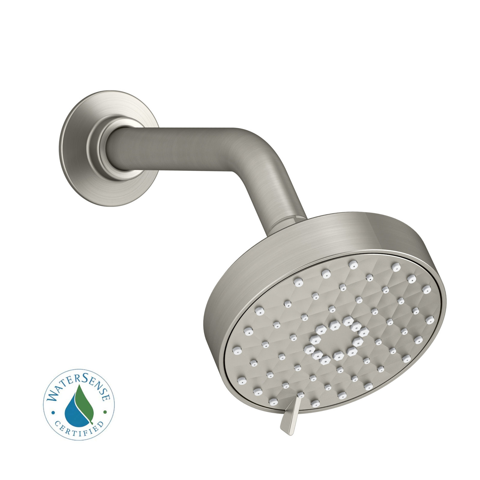 Awaken G110 2.0 GPM Low Flow Shower Head, Vibrant Brushed Nickel