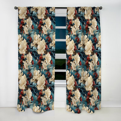 Kimono Whispers V - Abstract Curtain - Velvet Room Darkening - 1 panel