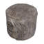 Tabouret / table d'appoint rond en ciment, souche d'arbre, 1 pièce, support pour plante, brun, 9,6 po x 9,4 po x 7,9 po