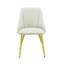 Ensemble de 2 chaises d'appoint en cuir synthétique blanc Gaines