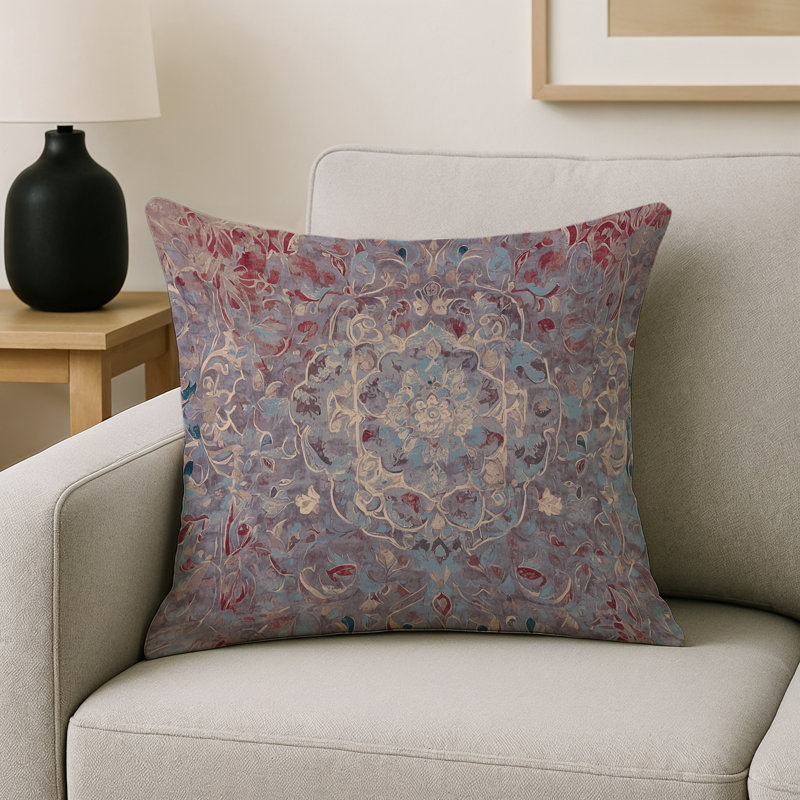 Coussin décoratif intérieur et extérieur Modern, Carré 18 po, Gris abstrait 4