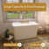 Solid Surface Bathtub Compact 47" Mini-seat Freestanding Bathtub With Ergonomic Backrest Design