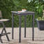 Table minimaliste gris foncé - d'extérieur, en bois fabriqué à l'extérieur en couleur