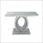Mirrored Olive Shape Console Table with Crushed Diamond