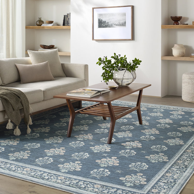 Abida Floral Area Rug, 275, 200 x 275 cm, 100% Chenille-Polyester