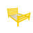 Yellow Solid Wood Queen Bed Frame