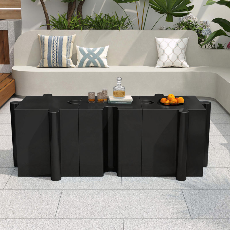 Table d'appoint modulaire MVE, Noir, 17.75" H x 15.75" W x 15.75" D