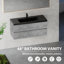 Meuble-lavabo mural moderne pour salle de bain