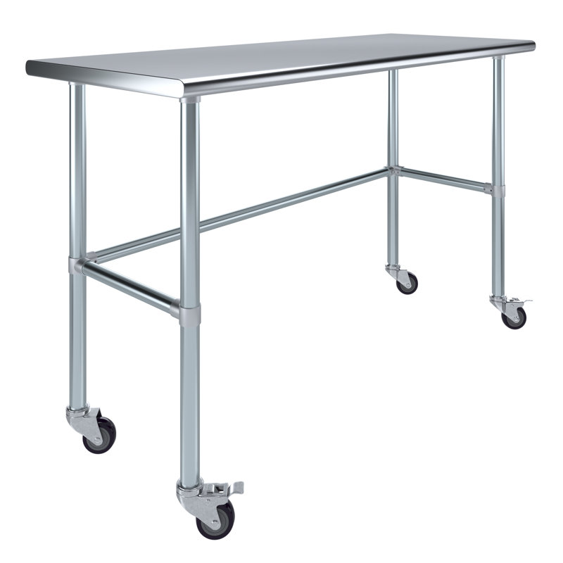 Table de travail en acier inoxydable, H 38 po x L 60 po x l 24 po