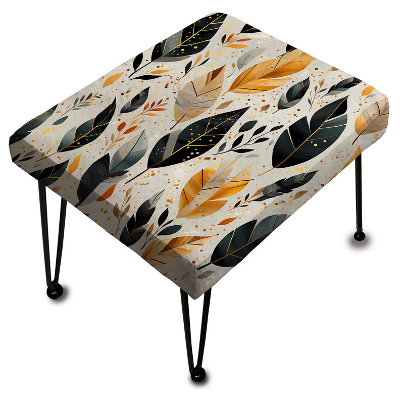 Tribal Fusion Marble Pattern V - Marble Rectangle Ottoman