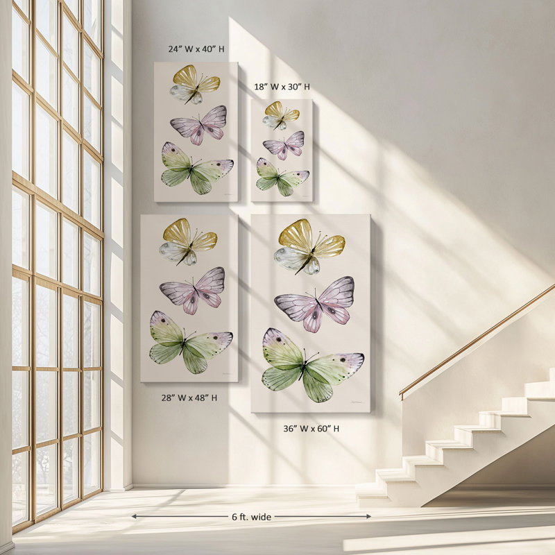 "Fly Away II" par Carol Robinson, reproduction sur toile, H 40 po x l 24 po x P 1,5 po
