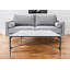 Table basse 42 po carrée en marbre et fer véritable noir et blanc