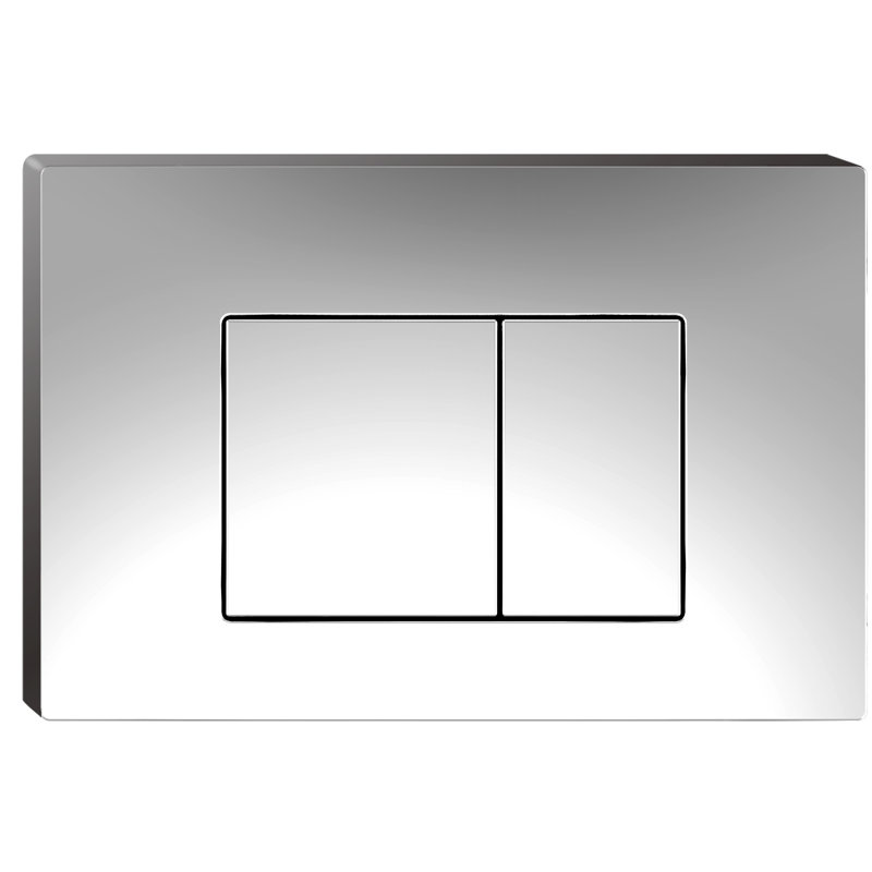 Wall Mounted Square Double Button Actuator Board, Silver