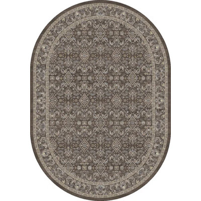 ANCIENT GARDEN 2.7X4.7 OV 57276-3235 DARK BROWN/BEIGE/BLUE