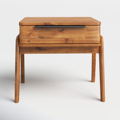 Lito Solid Wood End Table with Storage