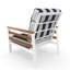 Fauteuil club d'extérieur en métal avec coussin Sunbrella Townsend