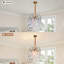 Lustre en verre multicolore de luxe français à 5 lumières E12 avec ampoules DEL tricolores